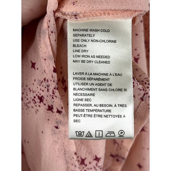 NWT Free People Stars Align blouse in pink combo, size S - Picture 8 of 12